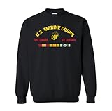 Military Productions US Marine Corps Vietnam Veteran Sweatshirt Officially Licensed X-Large Black