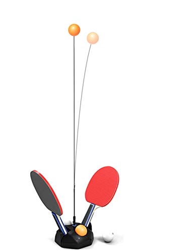 PowerZJS Máquina portátil de tenis de mesa con onda flexible ajustable para autoentrenamiento, descompresión, dispositivo de entrenamiento de fitness, incluye 4 pelotas