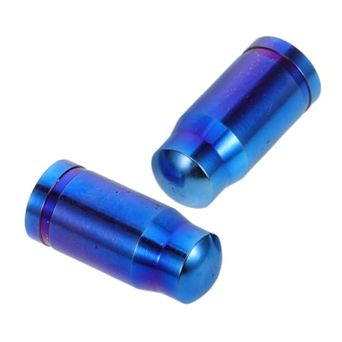 Balacoo – Tapones para válvula de rueda de bicicleta, 2 unidades, color azul, fabricados en aleación de titanio, fácil instalación miniatura 1