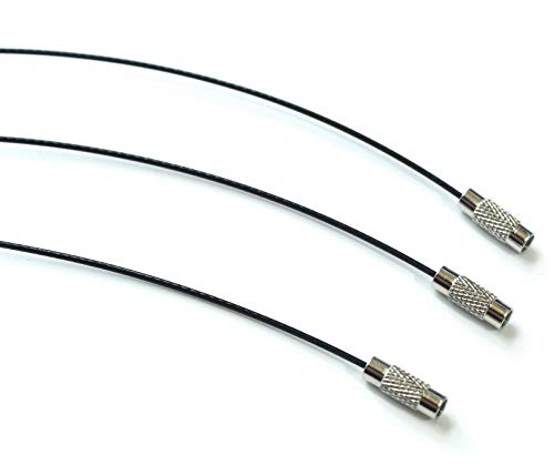 All In One 10Pcs Steel Wire Choker Necklace Screw Clasps (Black) #TOP1