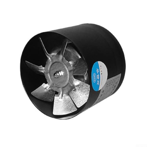 YobiLife Ventilador de conducto en línea de 100 mm, extractor de humo con flujo de aire de 160 m³/h, ventilador de escape AC220V para sistemas HVAC comerciales e industriales, construcción de metal