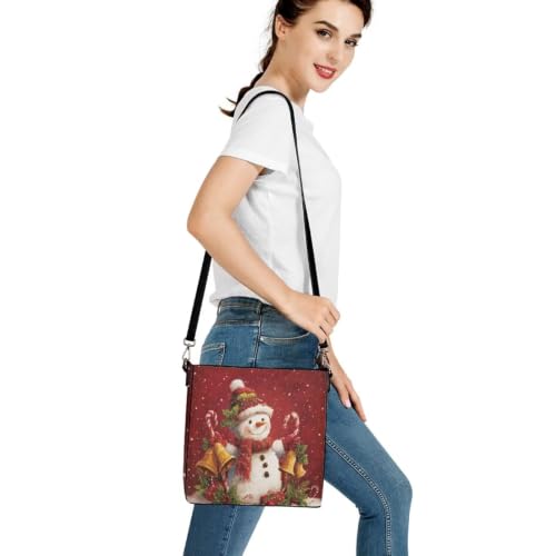 Image of HUGS IDEA Boho Bags for Women Leather Handbag Shoulder Bucket Crossbody Purse