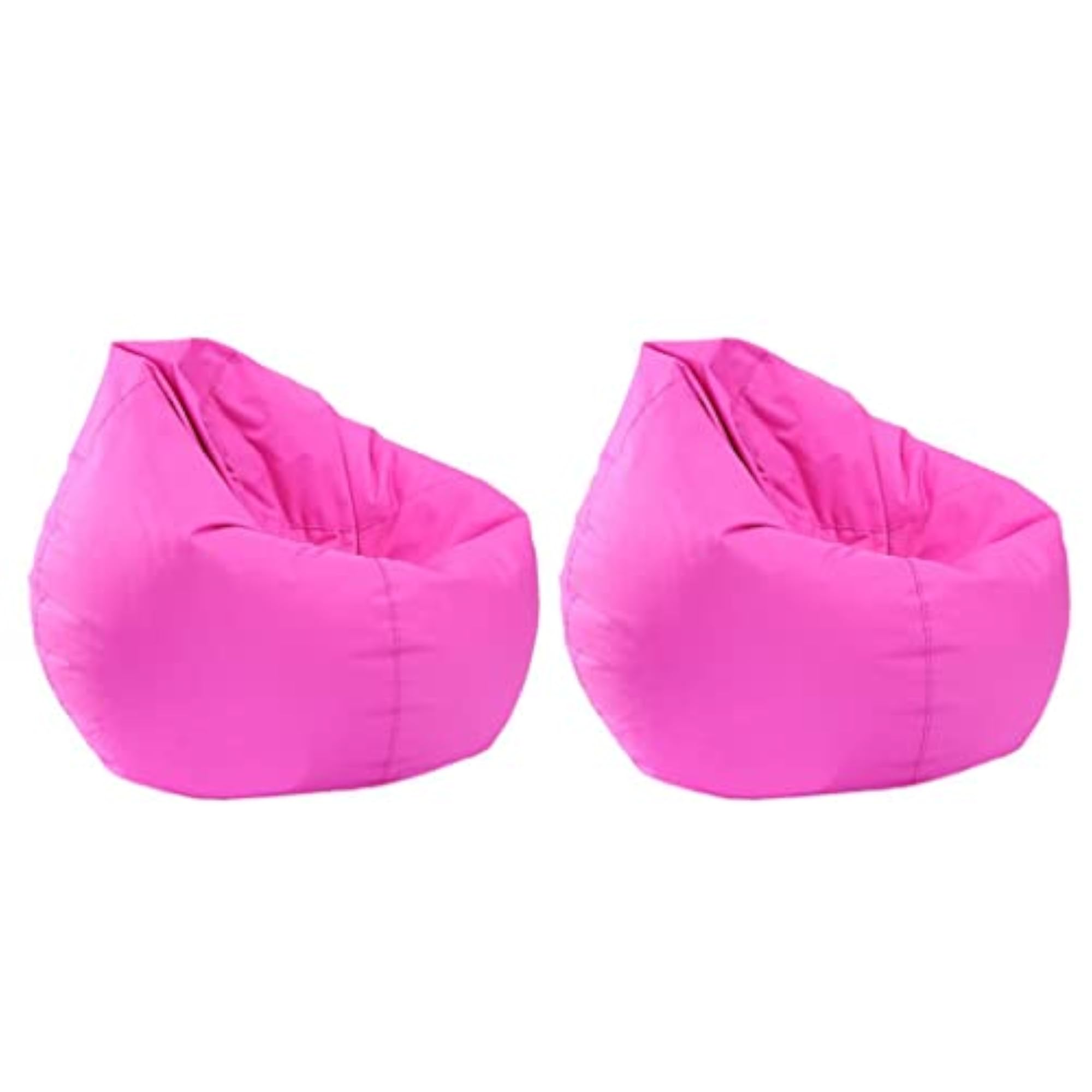 2 Pieces Waterproof Stuffed Animal Storage Bean Bag Cover, Hot Pink