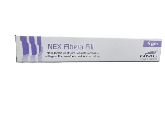 Dental Nex Fibre fill Nano Hybrid Light cure packable composite with glass fibre reinforcement for core buildup-image-47