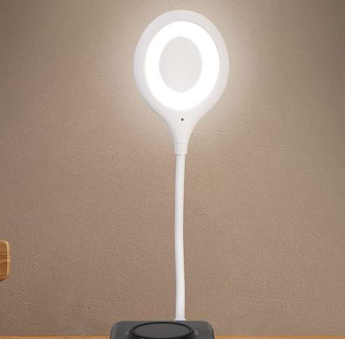 Red Champion USB Smart Voice Control led lamp for Bedroom Living Room Dorm Home Office Table, Desk lamp Beside lamp Intelligent Voice Light no Network Bluetooth or Cell Phone Required.