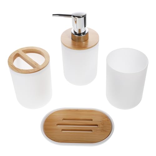 Kit de accesorios para baño infantil compacto de 3 piezas blanco con jabonera 2
