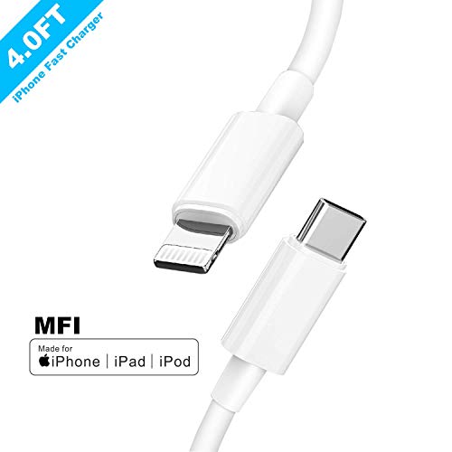 SHAREMORE Apple USB-C to Lightning Cable 4.0 ft,MFi Certified PD Fast Charging Syncing