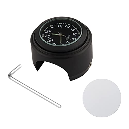 Shkalacar Horloge de Guidon de Moto Moto Guidon Montre Imperméable pour Guidon de Moto 22mm-25.4mm 7/8 ''- 1''