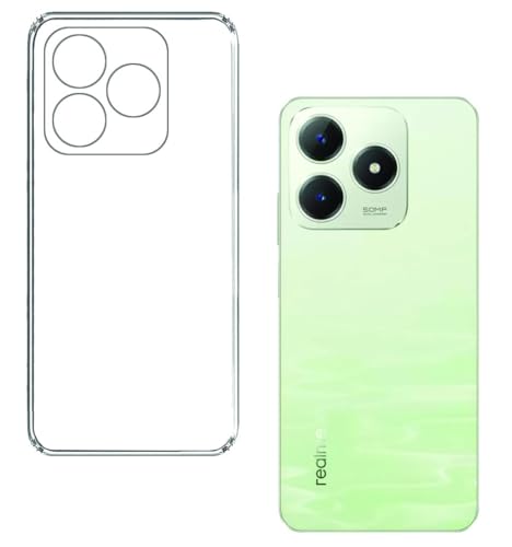Image of Realme Narzo N63 5G / Realme C63 5G Soft Silicone Back Cover Compatible with Realme Narzo N63 5G / Realme C63 5G -TPU, Grey