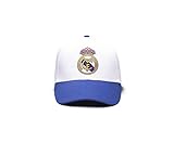 Fan Ink Real Madrid 2-Tone Adjustable Hat – Officially Licensed Soccer Cap – Embroidered Club Crest – Curved Brim – Unisex One Size – Royal & White