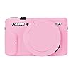 Easy Hood G7X Mark II Case, Protective Case for Canon Powershot G7X Mark II Digital Camera, Removable Lens Cover Silicone Sleeve Soft Camera Cover Rubber Protective Body Skin - Pink