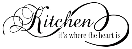 Wall Art Custom Vinyl Stickers Decals Lettering Family Home Quotes Phrases DIY Decorative Decoration Decor | Kitchen It's Where The Heart is | ref:014