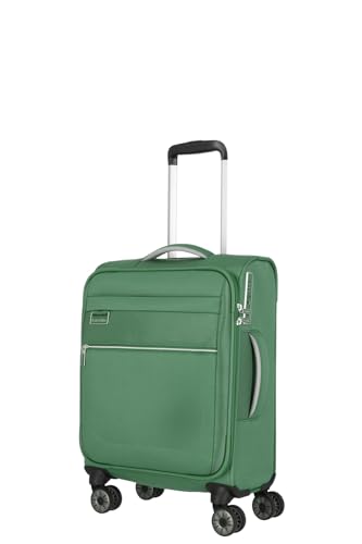 Travelite Bordtrolley Handgepäck Koffer nachhaltig, 4 Rollen, MIIGO, Weichgepäck Trolley klein aus recyceltem Material, TSA Schloss, 55 cm, 35 Liter