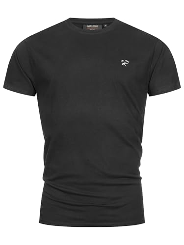 Indicode Herren Kloge T-Shirt mit Rundhals-Ausschnitt | Herrenshirt Sommershirt Black, XL