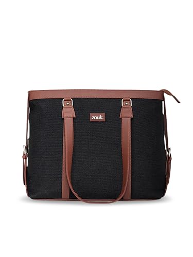 Image of ZOUK Office Bag | Stylish Bags for Office Use | Laptop Bag 15.6 inch | Stylish Tote for Office Use | Purse for Women | Vegan Leather Handbag | Daily & Travel Use |