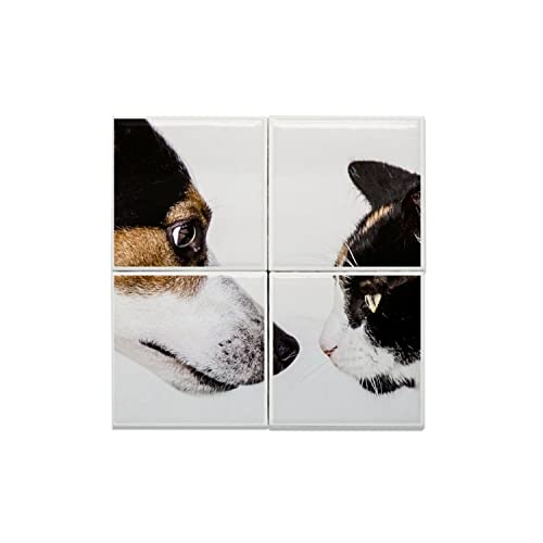 Carreaux céramique chien et chat cadeau idéal amis des bêtes