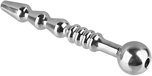 Beauty7 Ribbed Urethral Sound Beads Hollow Urethral Penis Plug Tube With Cum Thru Hole Medical Grade Stainless Steel Urinary Dilator Urethra Masturbation Rod #TOP3