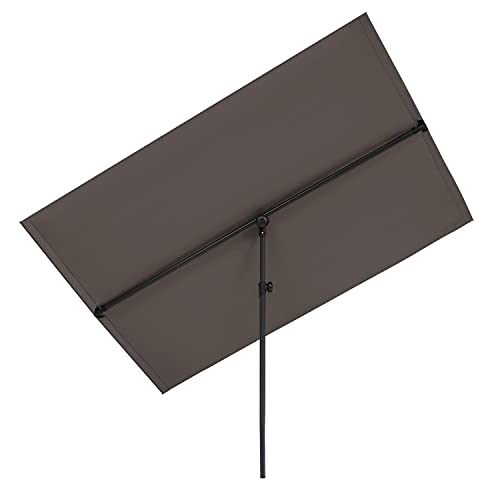 blumfeldt Flex-Shade - Parasol de Jardin extérieur rectangulaire, Inclinable, Polyester, Anti UV50, Pied en Aluminium, Imperméable, Balcon-Terrasse, 150 x 210 cm -...
