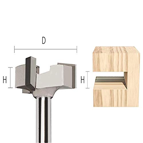 Profession PROFESSION-465874011 Cnc Spoilboard Bit Surfacing Bit 1/4 Inch Shank End Mill Cutters T Slot Mill Planing Tool Router Woodworking Tool thumb #2