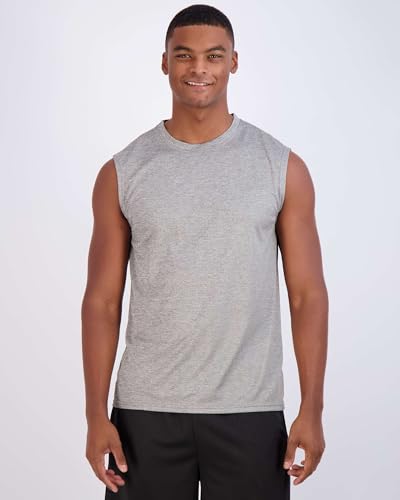 Real Essentials 5 Pack: Men's Mesh Active Athletic Tech Tank Top - Workout & Training Activewear (Available in Big & Tall)2