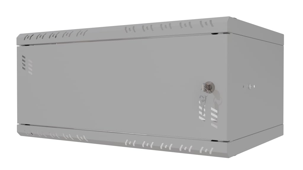 Armoire Réseau 19 Pouces - Baie Informatique 4U - Baie de Brassage pour Montage Mural - Capacité de Charge 40 kg - Profondeur 350 mm - Armoire Informatique - Gris