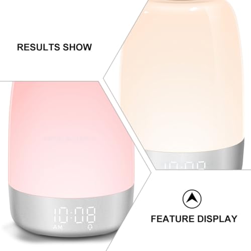 Réveil LED à luminosité réglable et veilleuse tactile UKCOCO - 4
