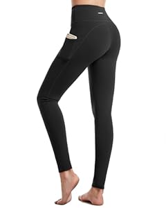 CAMBIVO Sport Leggings Damen Lang, Sporthose Damen High Waist Leggings mit Handytasche, Sport Leggins Yogahose Tights Blickdicht für Sport, Freizeit, Fitness