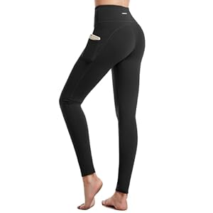 CAMBIVO Sport Leggings Damen Lang, Sporthose High Waist mit Handytasche, Leggins mit Handytasche, YogahoseTights Blickdicht für Sport, Freizeit, Fitness
