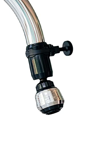 Eco-flow Tucana Tap Adapter| Two Function Tap Aerator/Shower Flow with 360 Rotation | Water Saving, Fits in Mins | for 20mm to 23mm ø Taps | Not Suitable for Quooker Style Boiling Taps | Italian Made