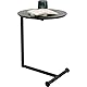 Kare Design Beistelltisch Easy Living Holz, Schwarz, 46cm Durchmesser, Rund, Mobiler Kaffeetisch, Modernes Design, Couchtisch, Wohnzimmertisch, Tischplatte Holz, Edelstahl, 63x46x46 cm (H/B/T)