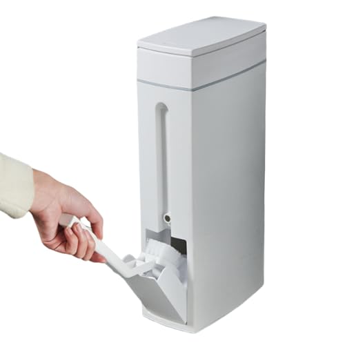 Flkiglm Cubo de basura para baño, 4,5 litros, con escobilla, moderno cubo de basura para dormitorio, cocina, dormitorio, cuarto de baño