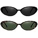 Verfimaci Retro Oval Sunglasses for Women Driving Fashion Cat Eye Glasses