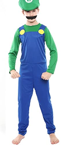 Snow Flying Brothers Halloween Cosplay Costume Super Costume Kids Cosplay Costume Green Kids-L #TOP2