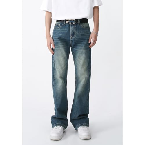 Men's Denim Jeans Vintage Straight Leg Relaxed Casual Commuter Weekend Daily Pants for Men4