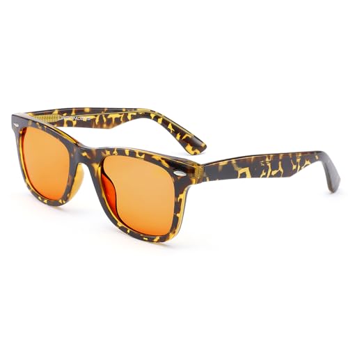 Image of 99% Blue Light Blocking Reading Glasses Women Men, Relieve Eye Strain, Sleeping Glasses, Amber Glasses
