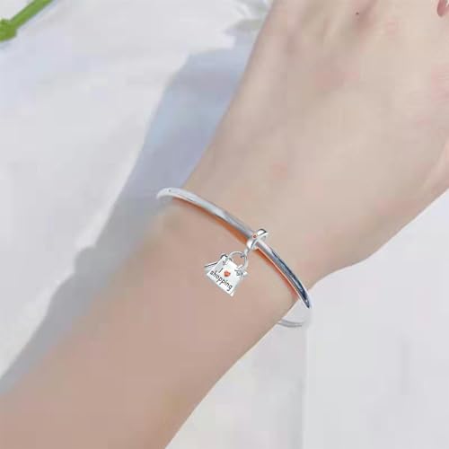 Abalorio de bolsa de la compra LSxAB de plata para pulseras Pandora 6