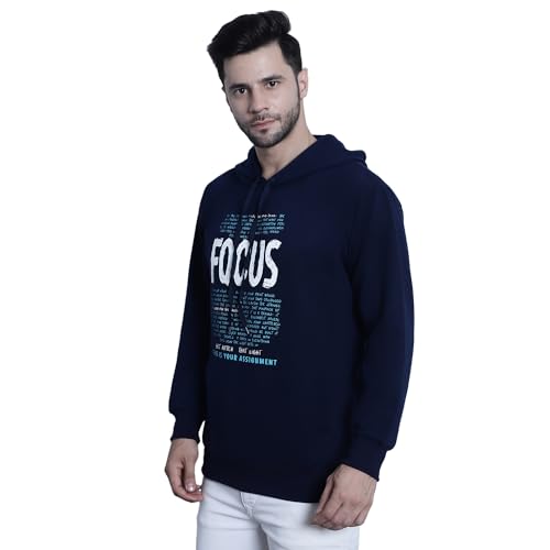 Image of Mack Jonney Printed Hooded Cotton Fleece Hoodie for Men-MACK32358