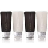 Amphism Travel Bottles Leak Proof, 3 oz TSA Approved Silicone Squeezable Travel Size Toiletries...