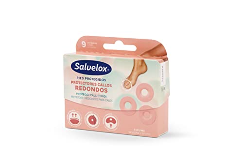 Salvelox ® |Protectores para callos | Protectores redondos para callos de espuma para aliviar instantáneamente el dolor de los callos | 9 Unidades Cover