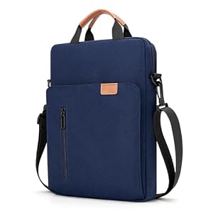 jooeer 13 Zoll Laptop Hülle Kompatibel mit 13" MacBook Air Pro M3 M2 M1, Surface Pro, Dünn Wasserdicht Gepolstert Polyester Sleeve, Marineblau