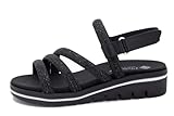 Anchos especiales PieSanto - 240771 Sandalia Plantilla Extraíble Tubular Strass Negro para: Mujer talla: 40