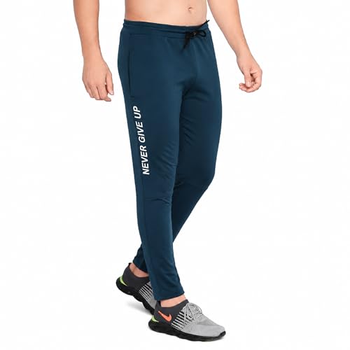 Image of BLUE STAR SHARK Men's Slim Fit Track Pants - Joggers for Running, Gym, Sports, and Casual Wear | Multipurpose Activewear Lower for Men & Boys | Stylish Summer Trousers & Night Pants