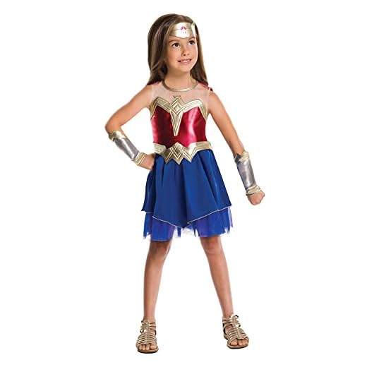 Disfraz oficial de la Liga de la Justicia de DC Comics, de Rubie's, Wonder Woman, disfraz para niño