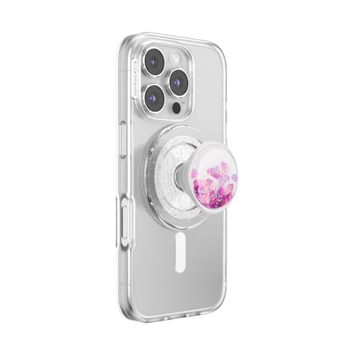 Image of PopSockets Phone Grip for MagSafe, Magnetic Holder, Phone Stand, Tidepool - Tidepool Glitter Bomb