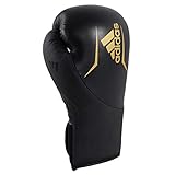 adidas Erwachsene Speed 200 Boxhandschuhe, Schwarz/Gold, 12 oz