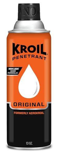 Kroil Aerokroil Penetrant - Rust Penetrating Lubricant - Corrosion Inhibitor Oil for Chains, Hinges & Stuck Metal Parts - Home & Industrial Use - Aerosol - 13 oz - 1 Pack (KS132)