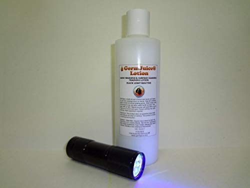 GermJuice 8oz Handwashing Training Lotion With Uv/Black Light