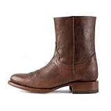 7L SIETE LEGUAS - Men's Leather Cowboy Zip Boot with Leather Sole style 11200 - Paddock whiskey Size 10.5
