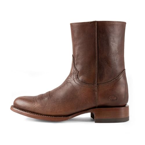 Men's Leather Cowboy Zip Boot with Leather Sole style 11200 - Main Image