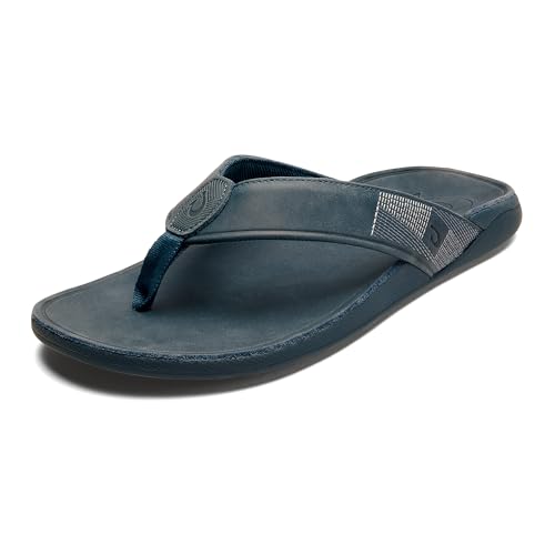 Image of OluKai Tuahine Men's Waterproof Leather Sandals, Versatile Beach Flip Flops, Arch Support & Comfort Fit, Lightweight & Durable, Enhanced Grip & Traction